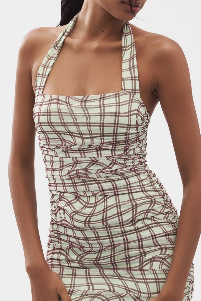 AFRM Bonnie Square-Neck Halter Mini Dress #3