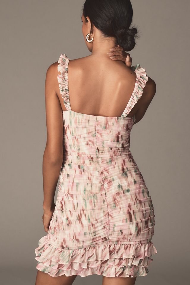 AFRM Medford Square-Neck Ruffle Mini Dress #1