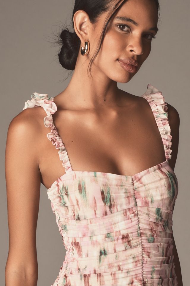 AFRM Medford Square-Neck Ruffle Mini Dress #3
