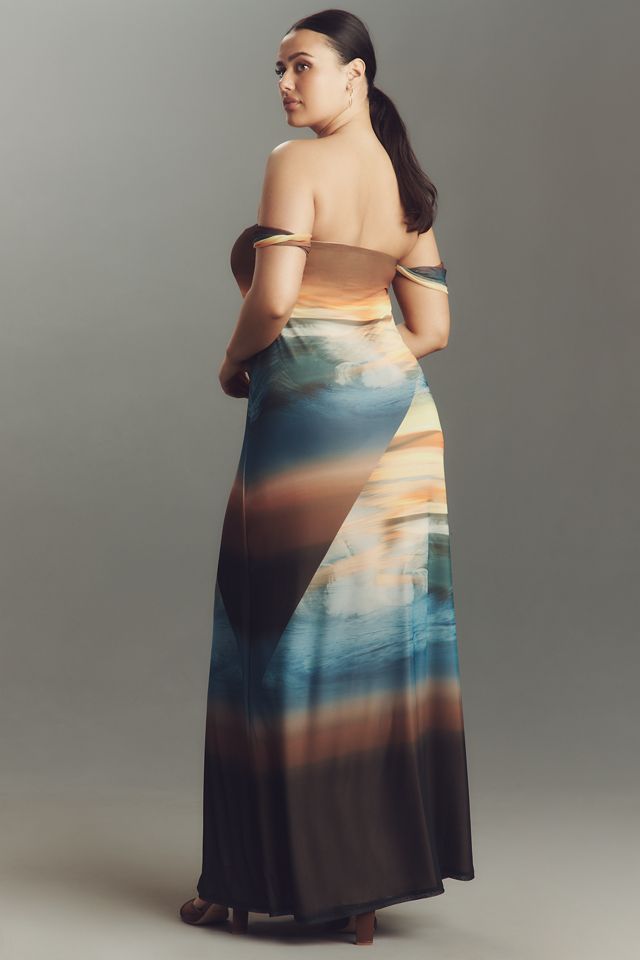 AFRM Barot Mesh Off-The-Shoulder Maxi Dress #6