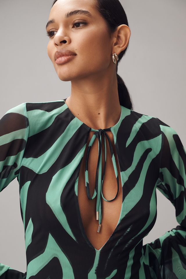 AFRM Kori Mesh Long-Sleeve Mini Dress #3