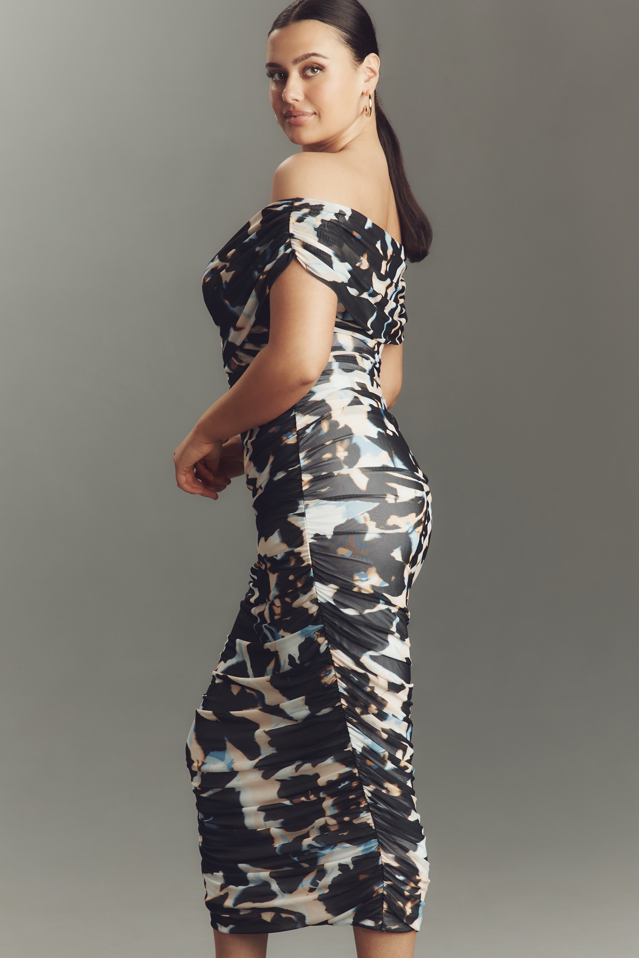 AFRM Belmont Plus Off-The-Shoulder Midi Dress