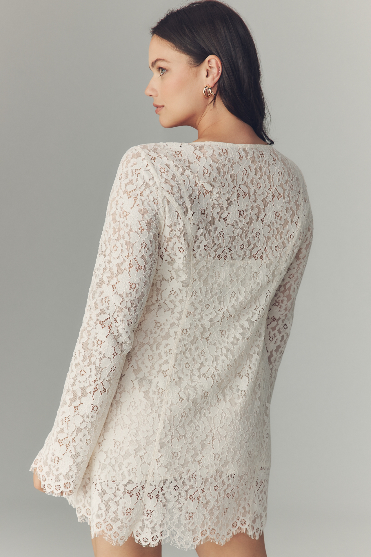 AFRM Milana Plus Long-Sleeve Mini Dress