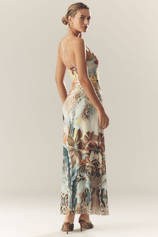 AFRM Romy Sleeveless Scoop-Neck Mesh Maxi Dress #2