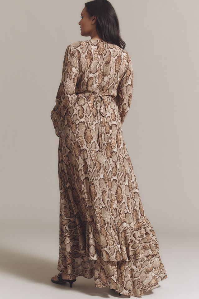 AFRM Plus Long-Sleeve Wrap Maxi Dress #1