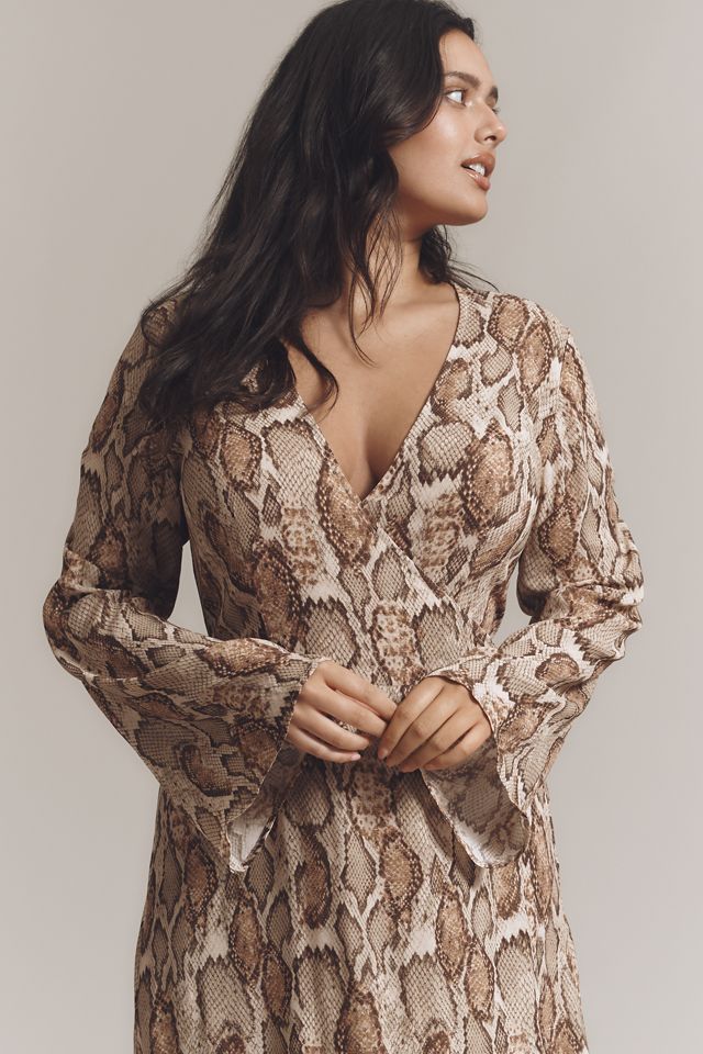 AFRM Plus Long-Sleeve Wrap Maxi Dress #2
