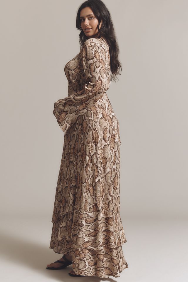 AFRM Plus Long-Sleeve Wrap Maxi Dress #3