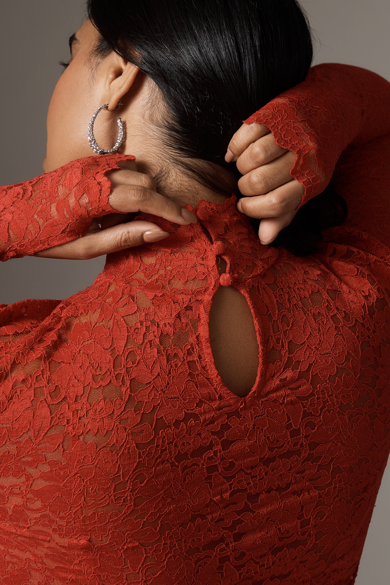 AFRM Joysel Long-Sleeve Mock-Neck Slim Midi Dress