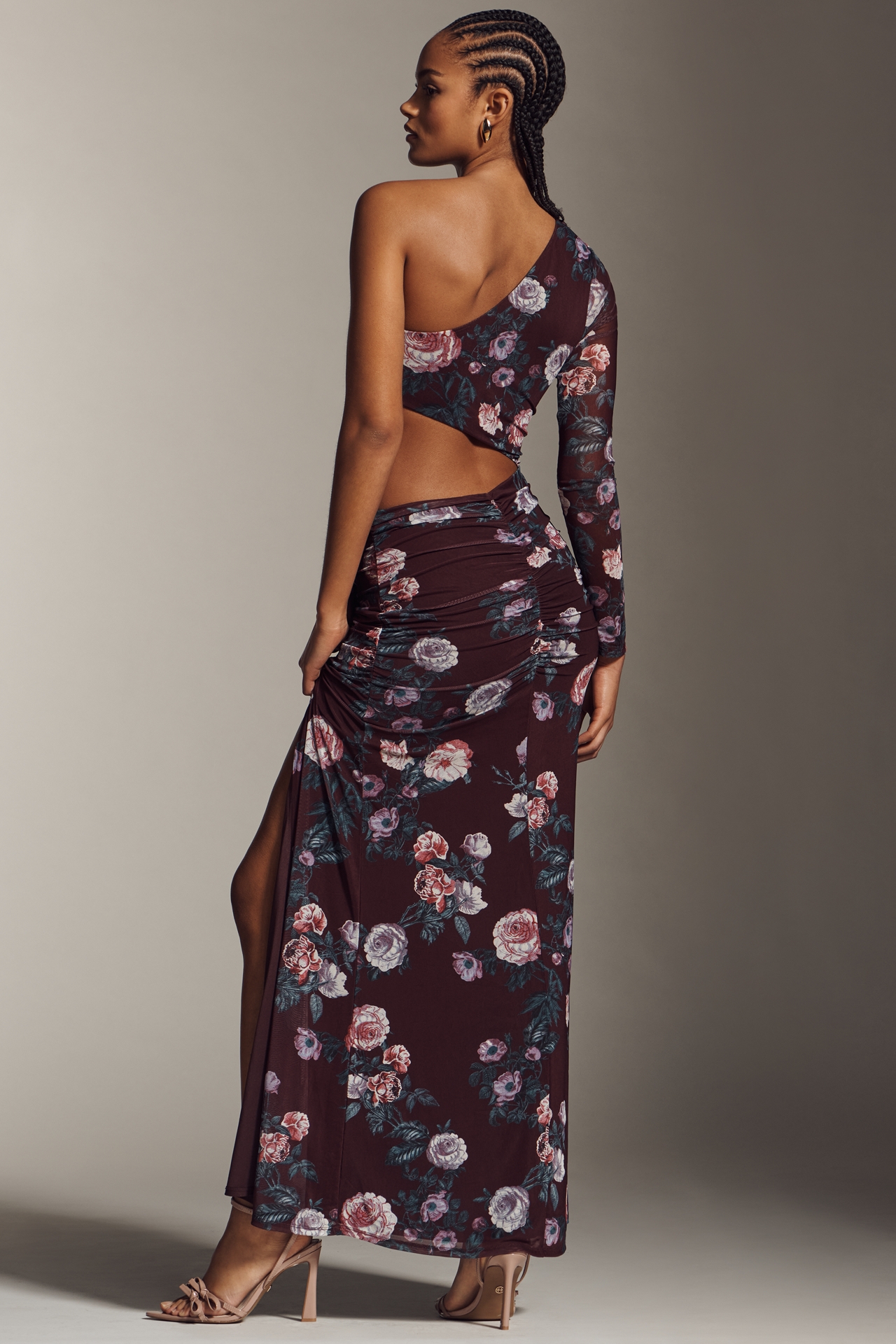 AFRM Shai One-Shoulder Cutout Maxi Dress