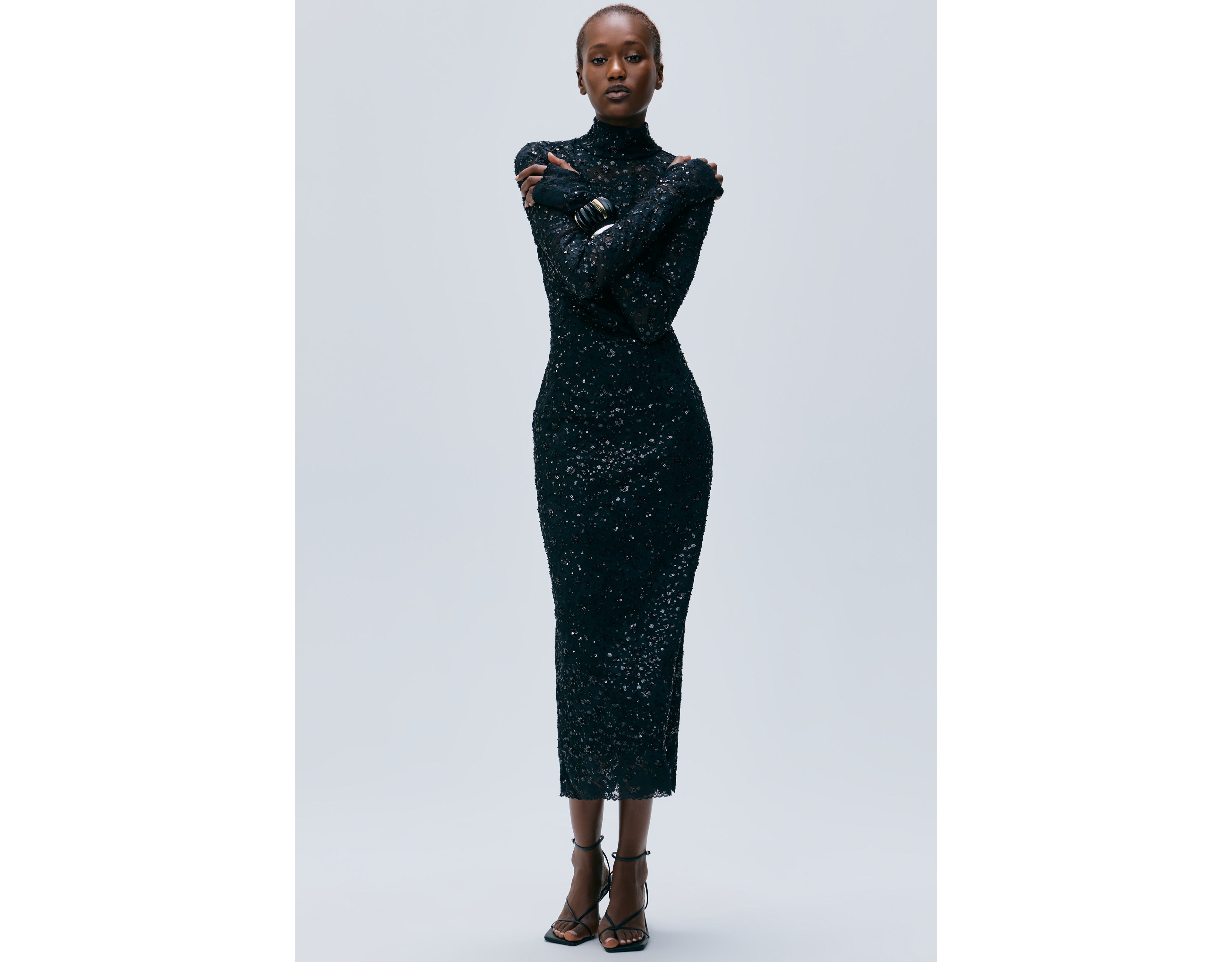 AFRM Shailene Mock Neck Maxi Dress