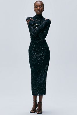 AFRM Shailene Mock Neck Maxi Dress