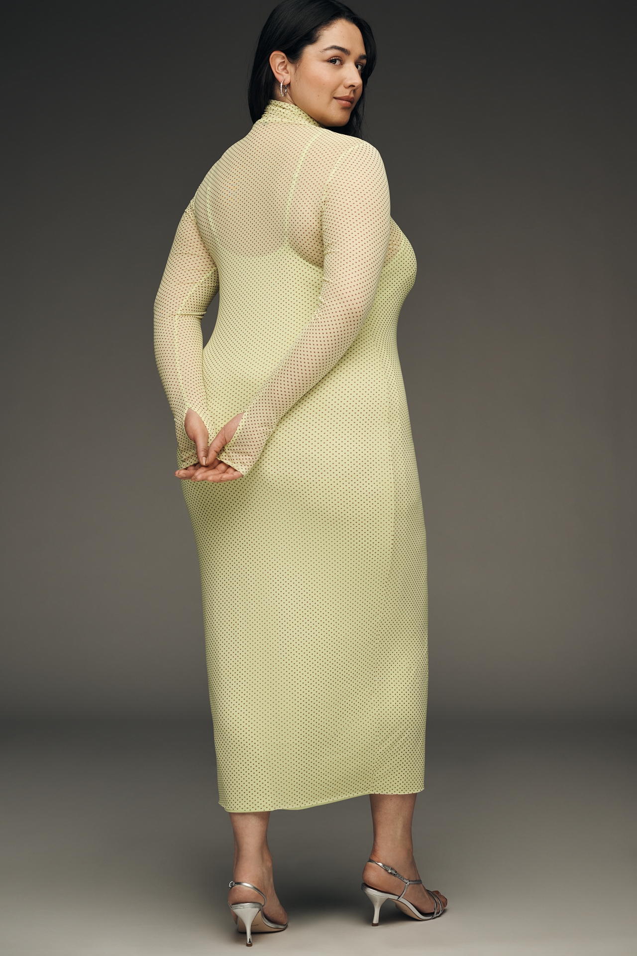 AFRM Shailene Long-Sleeve Mock-Neck Maxi Dress