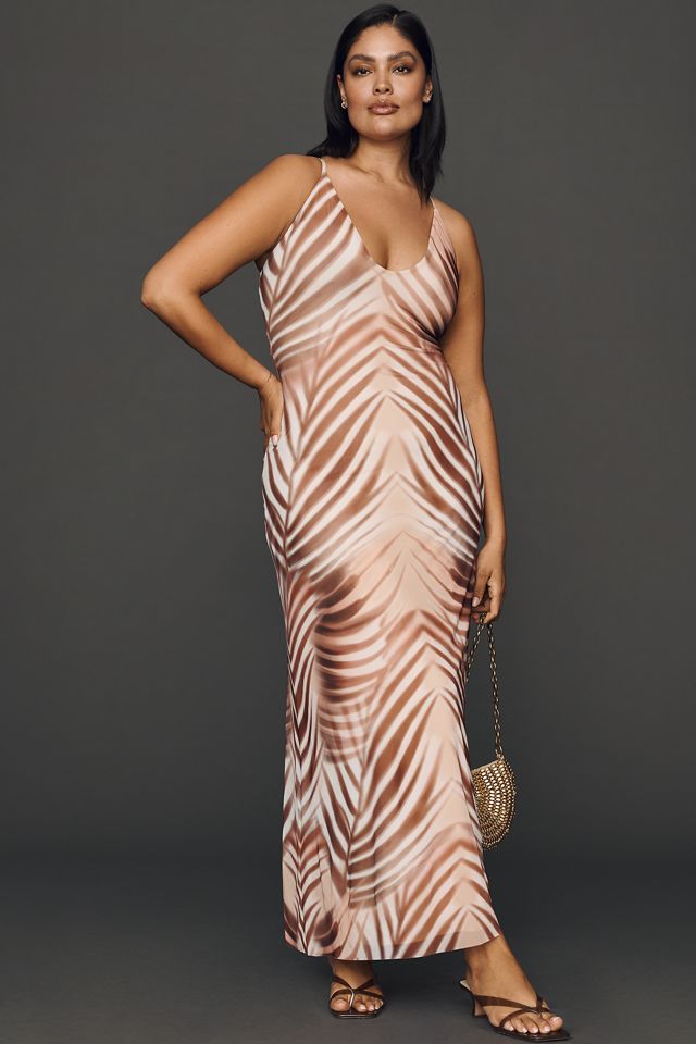 AFRM Romy Scoop-Neck Mesh Midi Dress #2