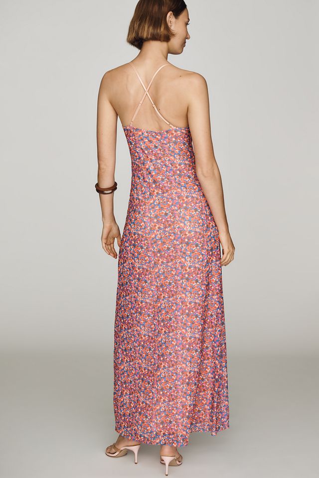 AFRM Romy Scoop-Neck Mesh Midi Dress #3