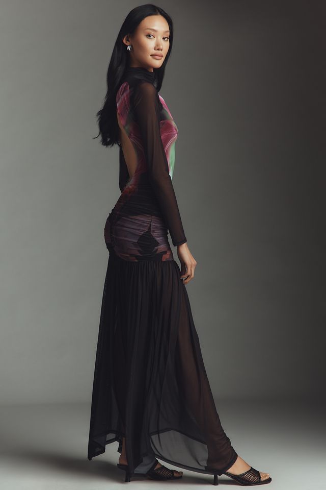 AFRM Joni Long-Sleeve Mock-Neck Maxi Dress #1
