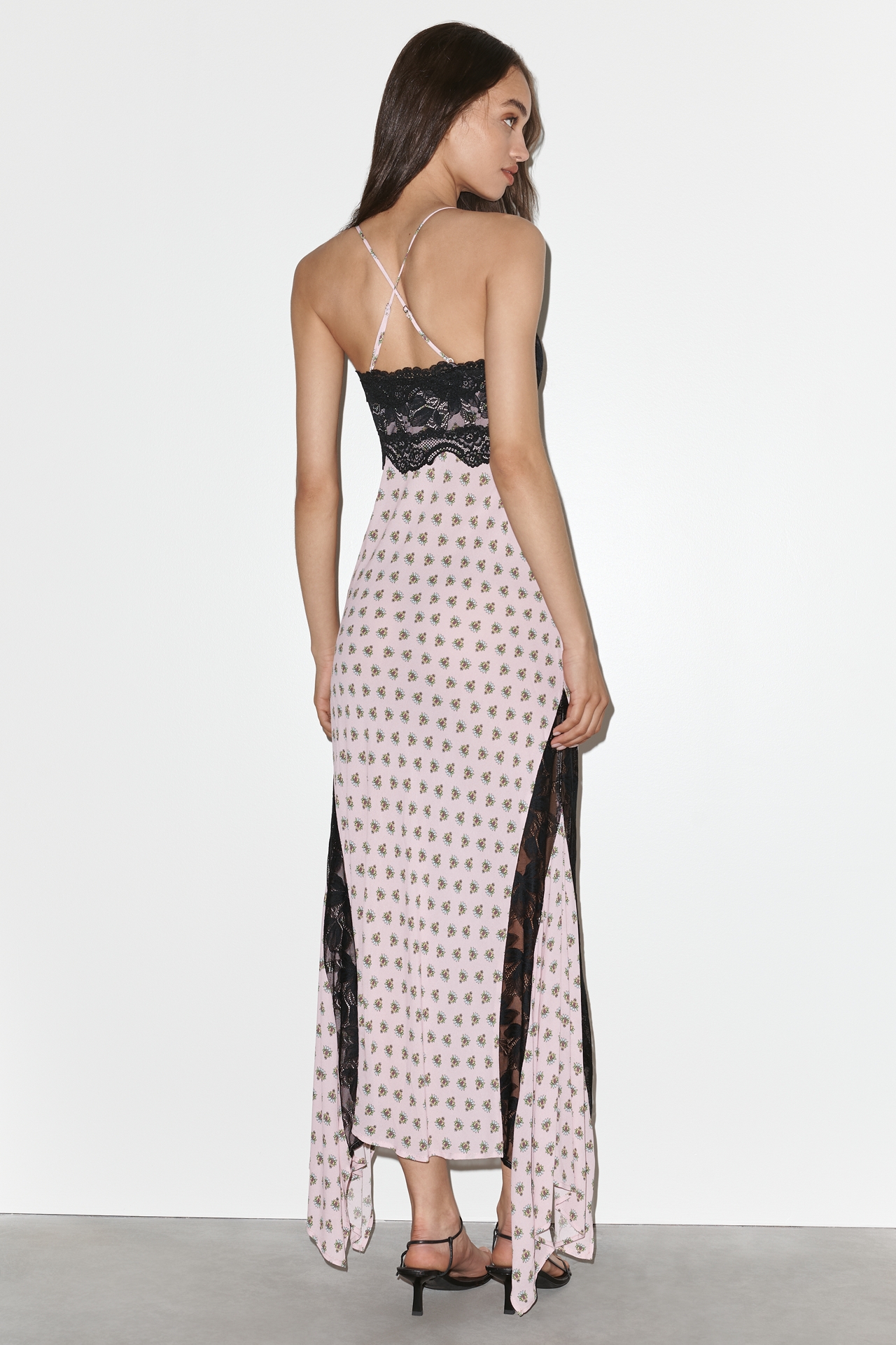 AFRM Vince V-Neck Lace Midi Dress