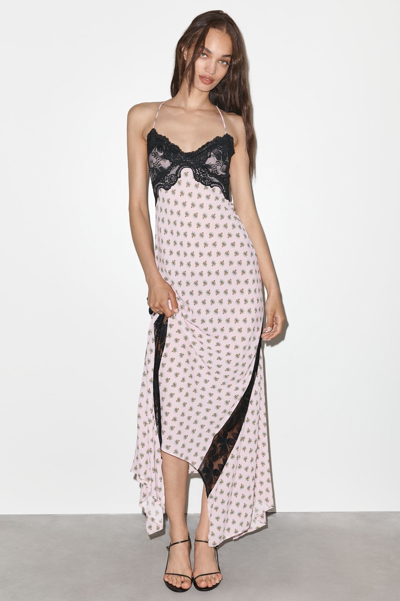 AFRM Vince V-Neck Lace Midi Dress