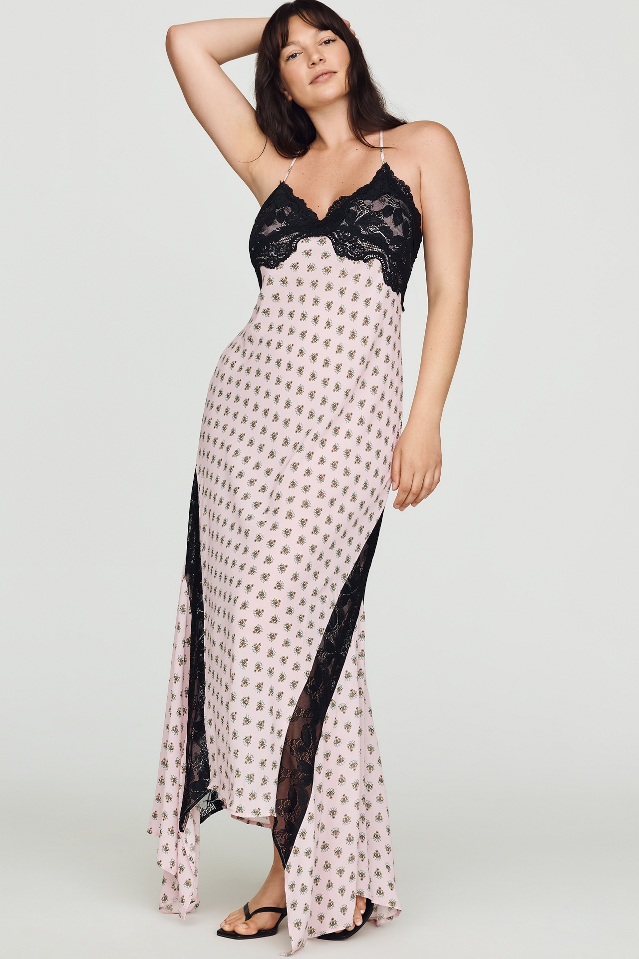 AFRM Vince V-Neck Lace Midi Dress