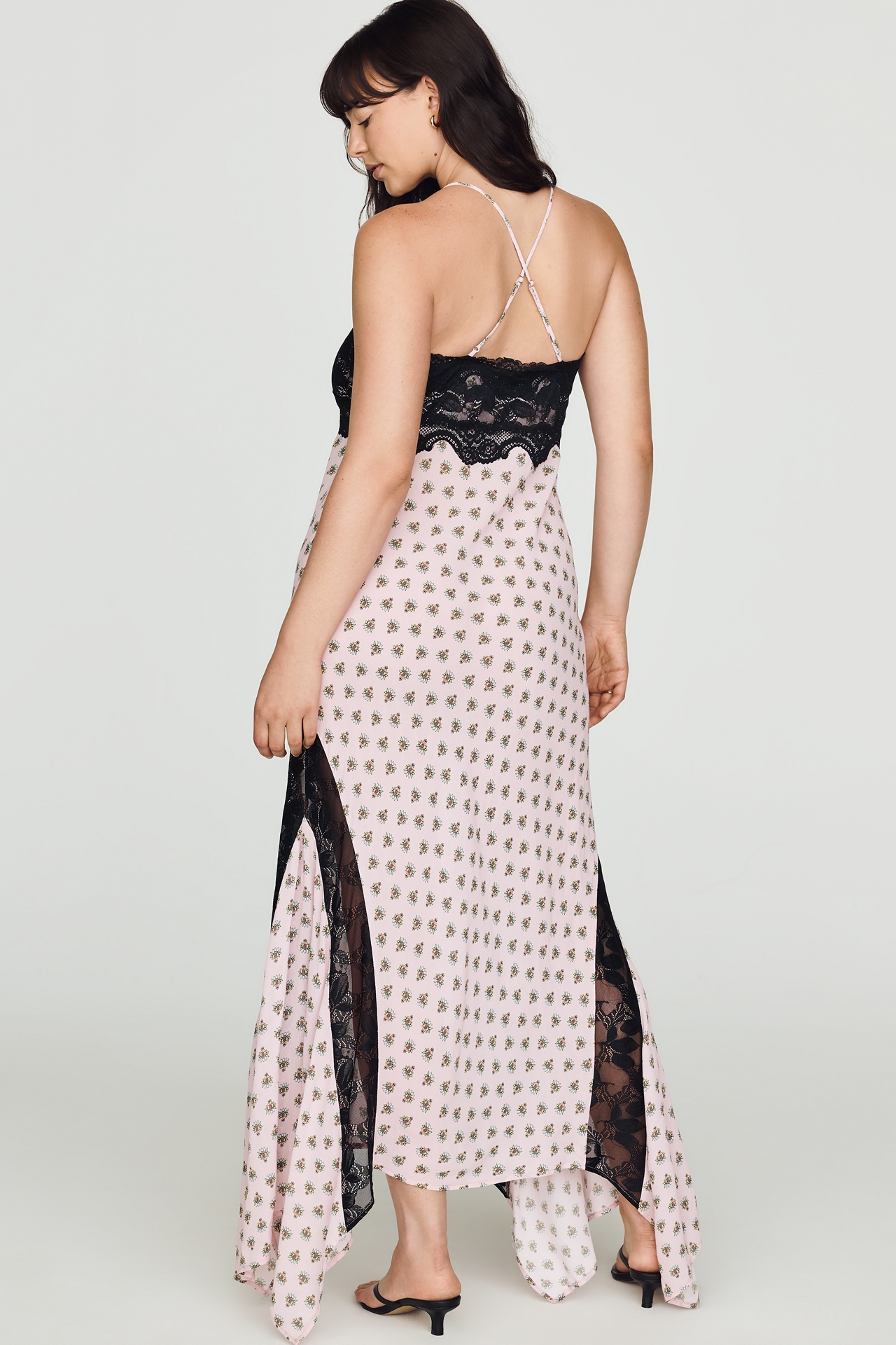 AFRM Vince V-Neck Lace Midi Dress