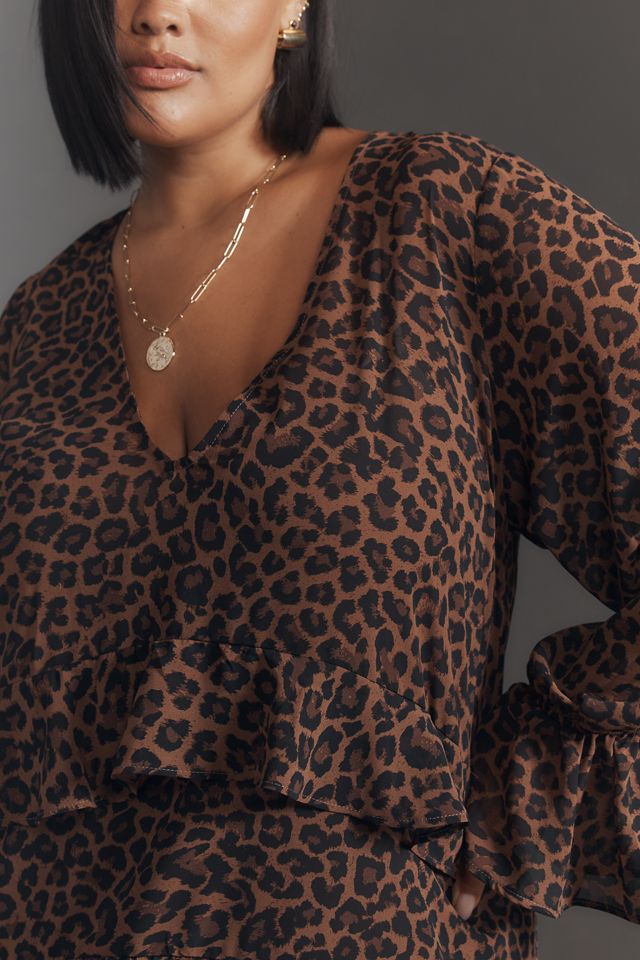 Show Me Your Mumu Plus Long-Sleeve Ruffled Mini Dress #1