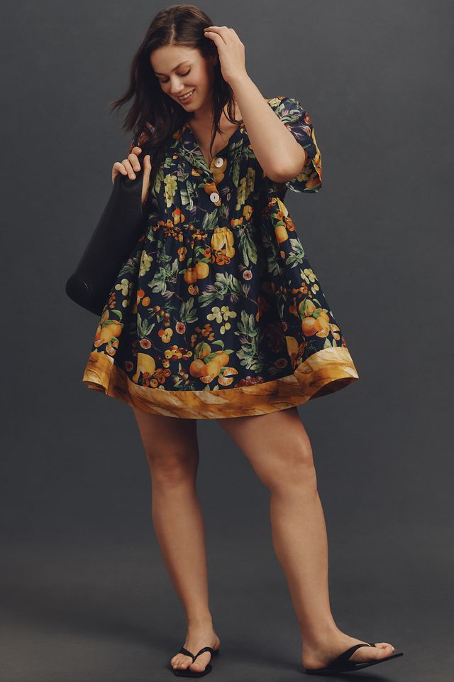 Rachel Antonoff Howard Cotton Silk Mini Babydoll Dress #6