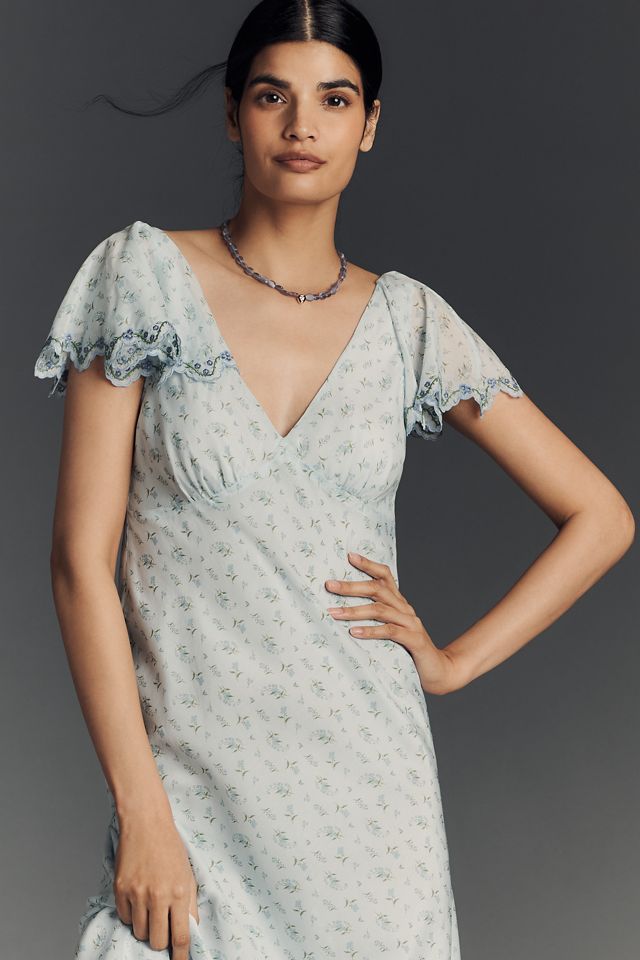 Rachel Antonoff Mia Silk Blend Slip Midi Dress #1
