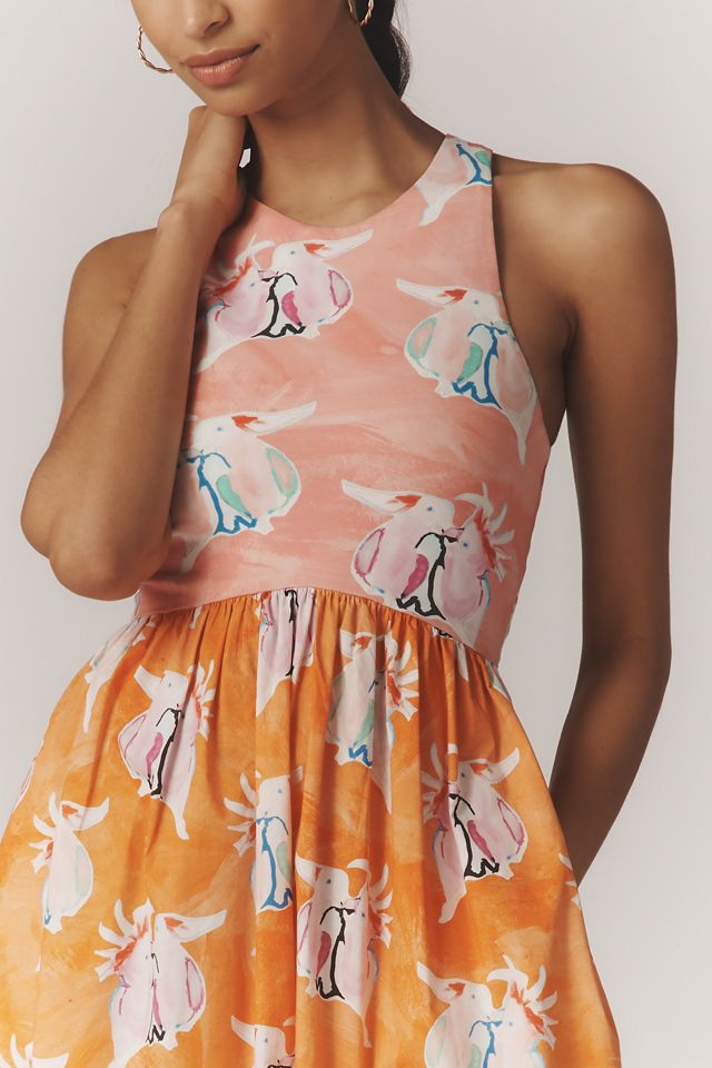 Rachel Antonoff Reese Printed A-Line Maxi Dress