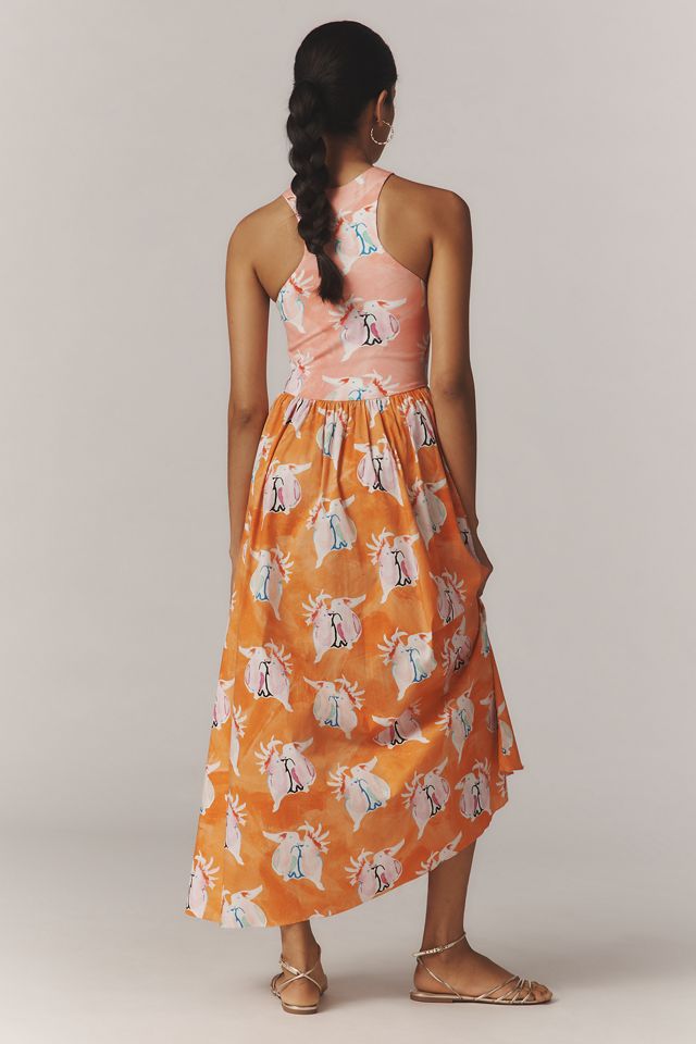 Rachel Antonoff Reese Printed A-Line Maxi Dress