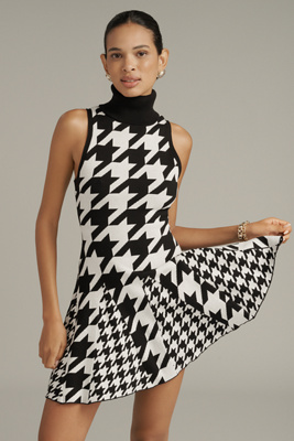 Rachel Antonoff Gillian Sleeveless Turtleneck Mini Dress In Black