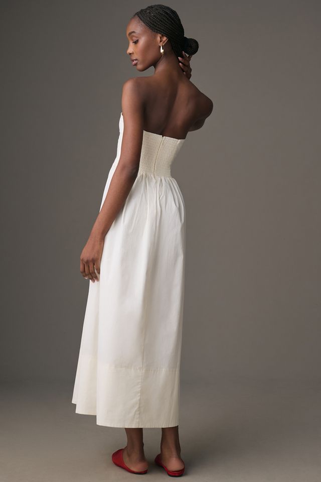We Wore What Strapless Corset Midi Dress #1