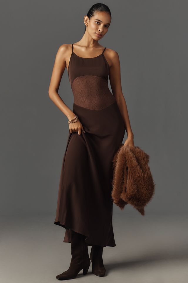 We Wore What Sleeveless Bare Lace Maxi Dress | Anthropologie