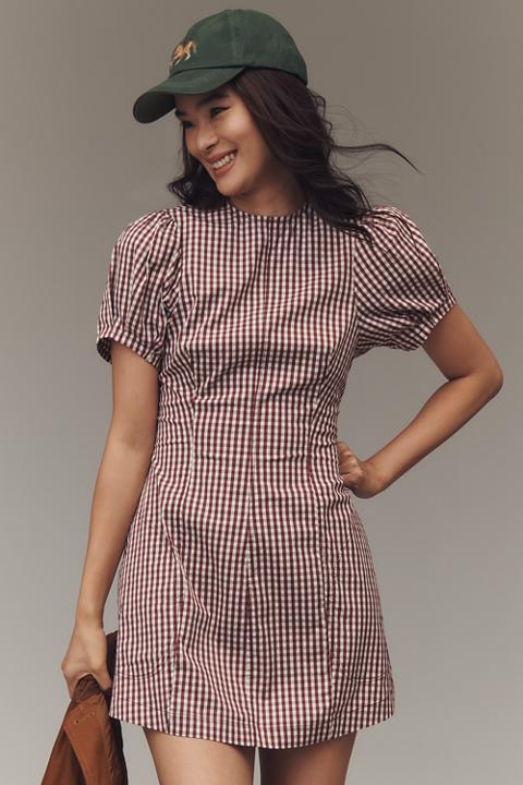 WeWoreWhat Short-Sleeve Fit & Flare Mini Dress