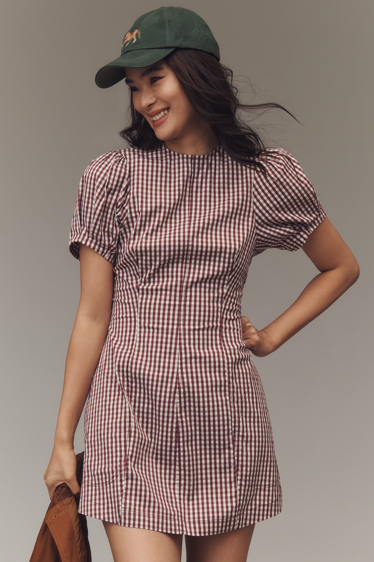 WeWoreWhat Short-Sleeve Fit & Flare Mini Dress