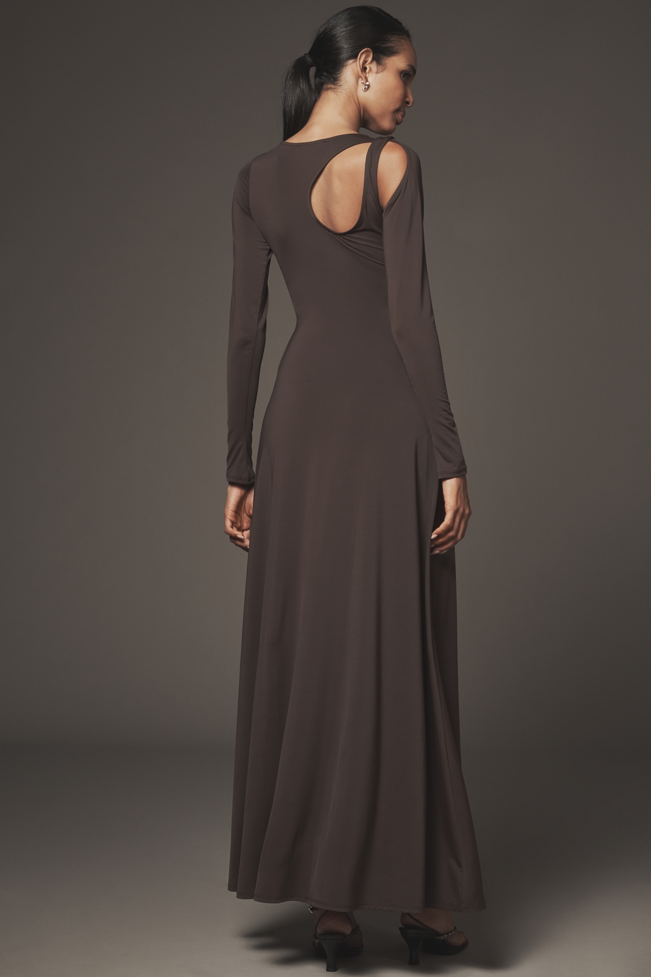 We Wore What Long-Sleeve Cut-Out Maxi Dress