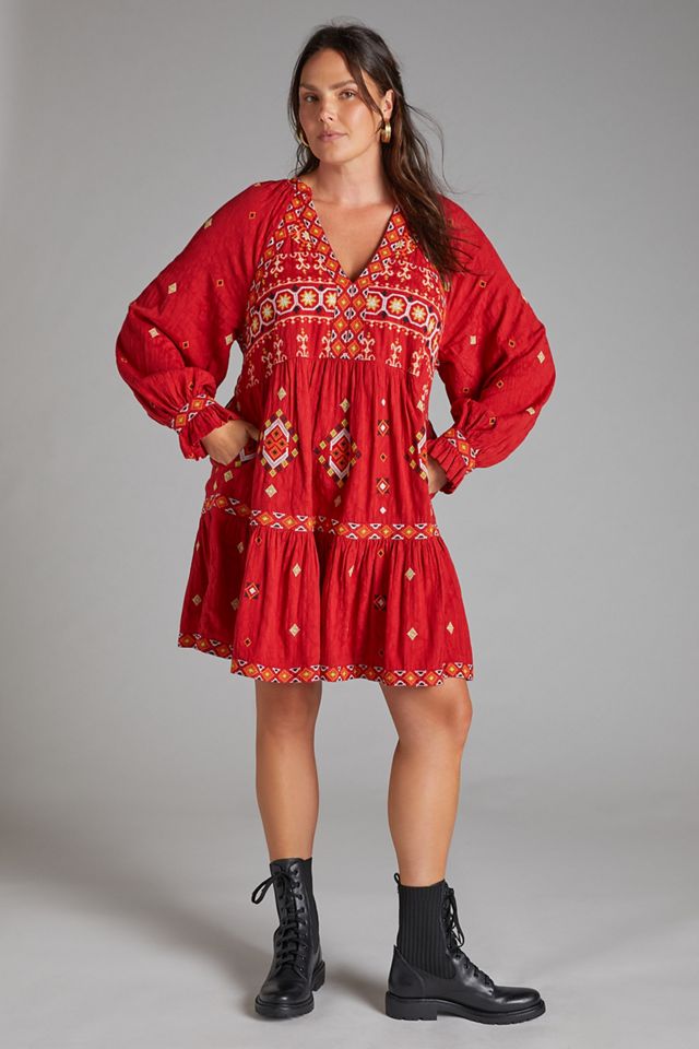 Embroidered Tunic Dress | Anthropologie