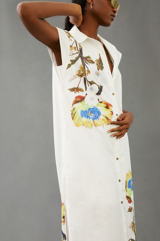 Maeve Sleeveless Midi Shirt Dress #3
