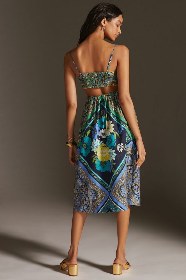 By Anthropologie Squareneck Cutout Midi Dress #2