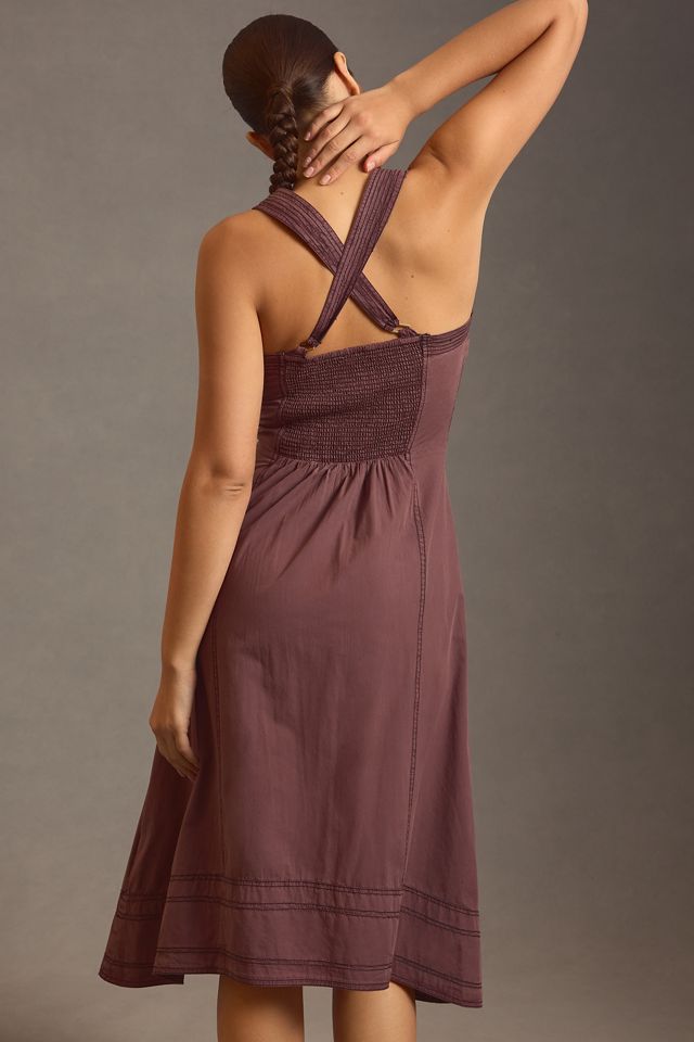 pilcro ruched square neck dress Pilcro Ruched Square-Neck Dress