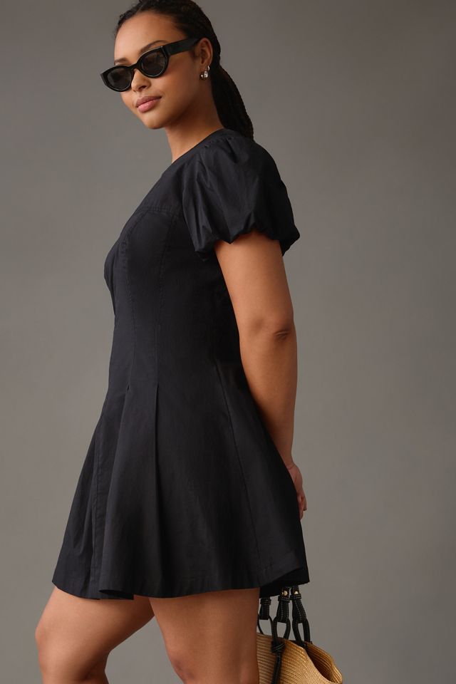 Maeve Puff-Sleeve Pleated Dress #7