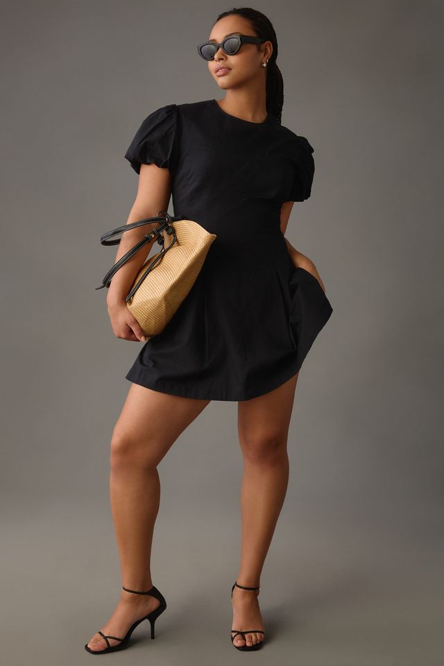 Maeve Puff-Sleeve Pleated Dress #4