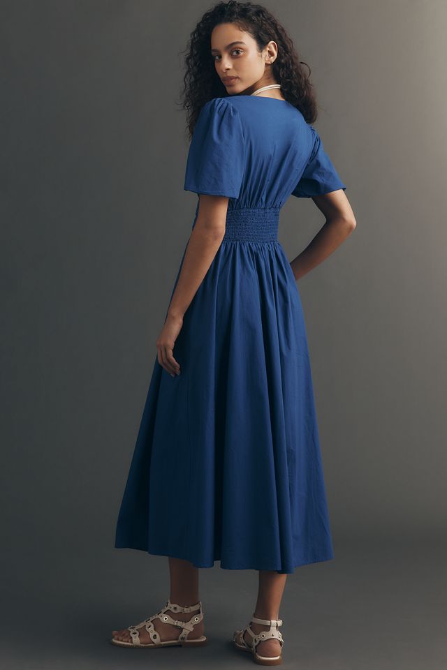 El Vestido Katerina con Escote en V y Botones en la Parte Delantera #2