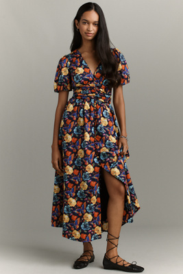 By Anthropologie The Katerina Button-front Dress In Multi