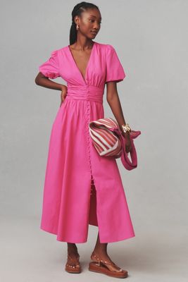 The Katerina V-Neck Button-Front Dress