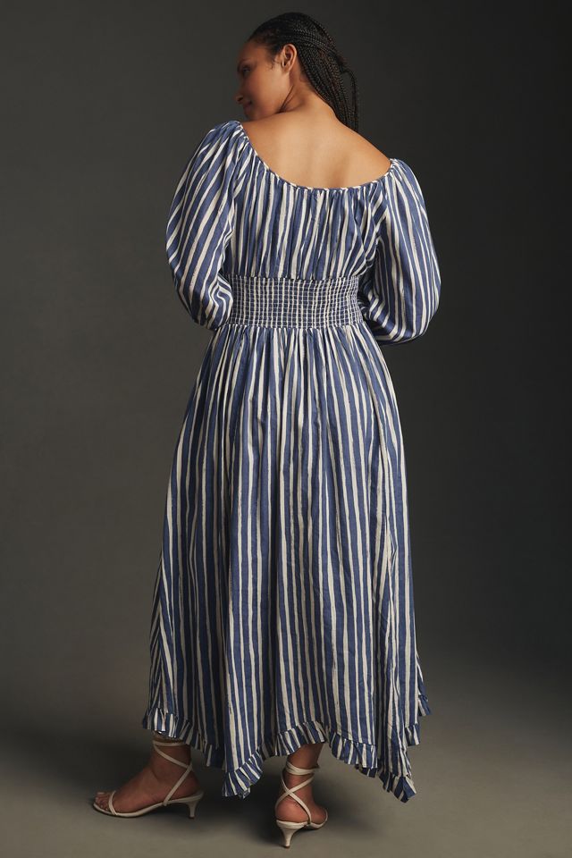 By Anthropologie Long-Sleeve Sweetheart Midi Dress #5