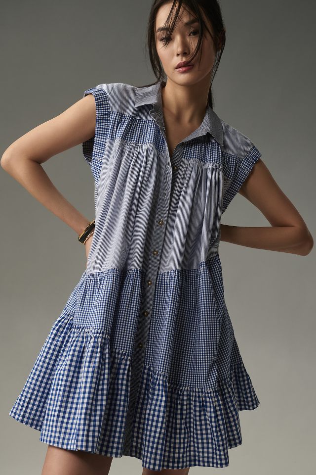 By Anthropologie Short-Sleeve Tunic Mini Dress | Anthropologie