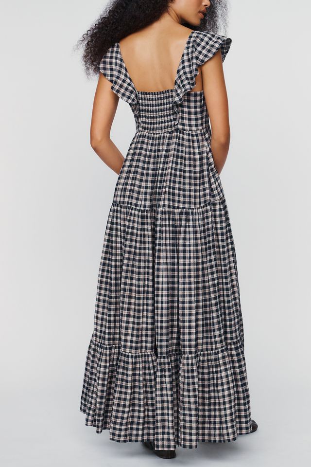 Pilcro Flutter-Sleeve Tiered Midi Dress #1