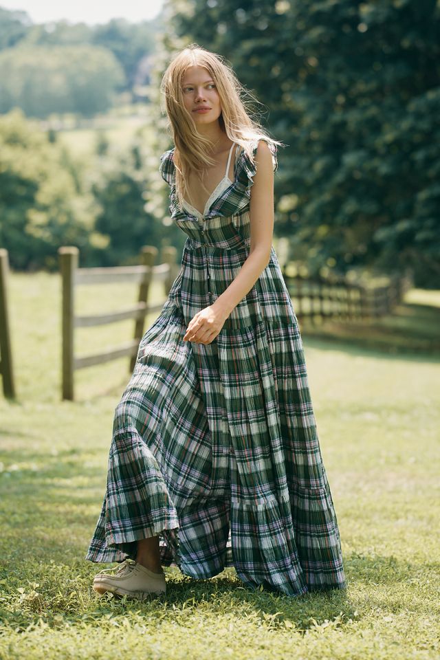 Pilcro Flutter-Sleeve Tiered Midi Dress #3