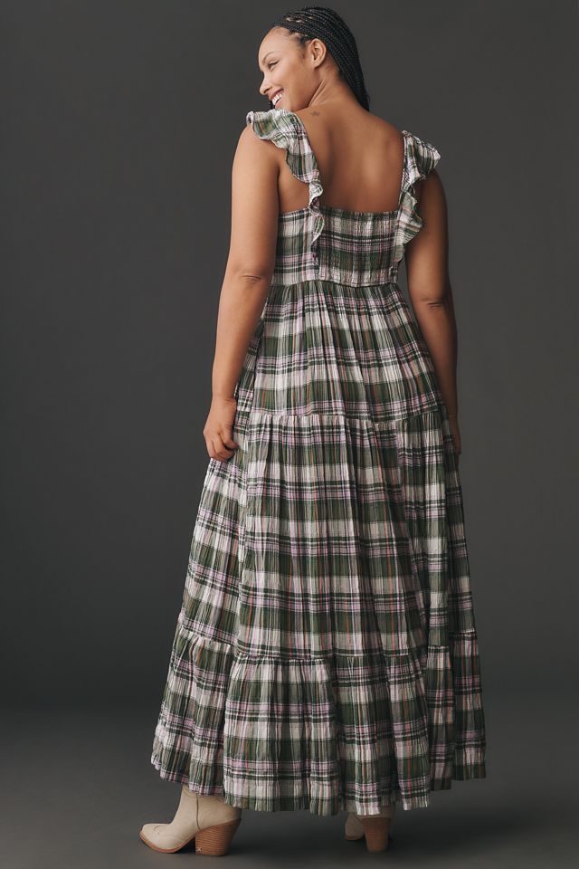 Pilcro Flutter-Sleeve Tiered Midi Dress #6