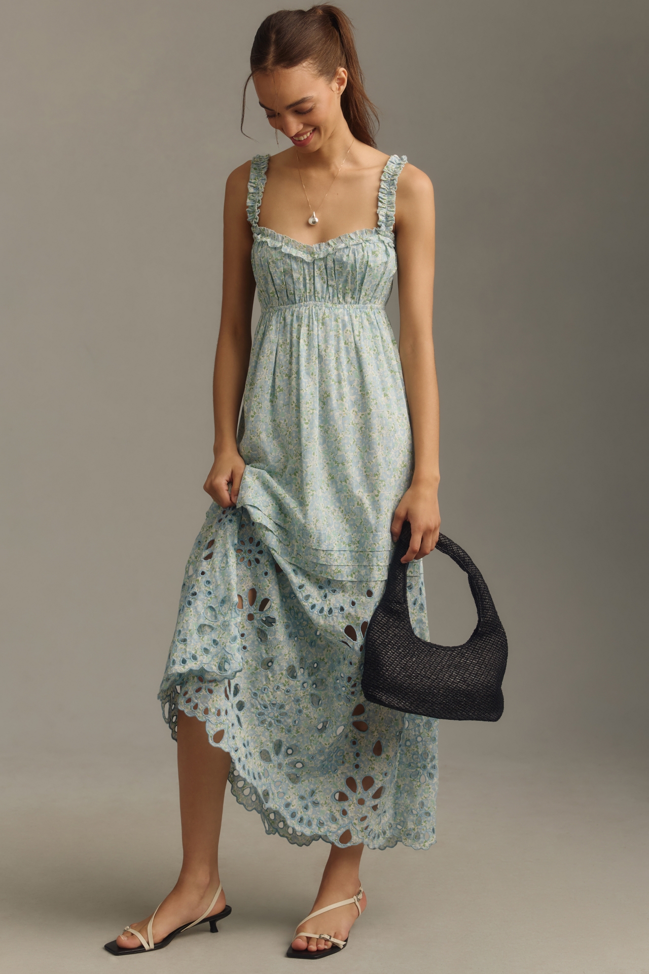 sweetheart babydoll maxi dress makennachristinexo on LTK