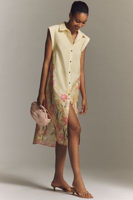 Lillian Button-Front Midi Dress by Maeve